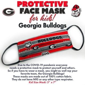 Georgia Bulldogs Protective Kids Face Mask UGA DAWGS
